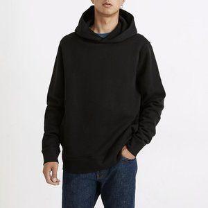 MADEWELL TRUE BLACK MWL BETTERTERRY SIDE POCKETS HOODIE SWEATSHIRT